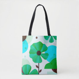 Fresh Green Floral Modern Tote Bag トートバッグ