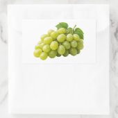 Fresh Green Grapes with Leaves Sticker 長方形シール (バッグ)