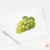 Fresh Green Grapes with Leaves Sticker 長方形シール (封筒)