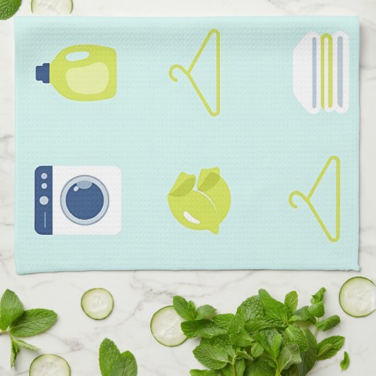 Fresh Laundry Day Pattern キッチンタオル (折り畳み)