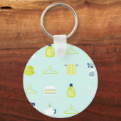 Fresh Laundry Day Pattern キーホルダー (正面)
