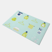 Fresh Laundry Day Pattern ドアマット (アングル)