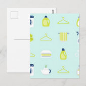 Fresh Laundry Day Pattern ポストカード (正面/裏面)