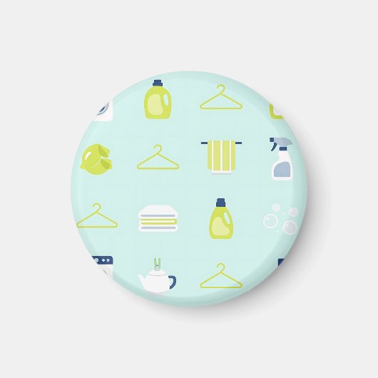 Fresh Laundry Day Pattern マグネット (正面)