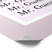 Fresh Lavender Wedding Seating Chart ポスター (角)