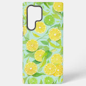 Fresh Lemon and Lime Botanical Pattern Phone Case Samsung Galaxyケース (裏面)