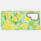 Fresh Lemon and Lime Botanical Pattern Phone Case Samsung Galaxyケース (裏面横)