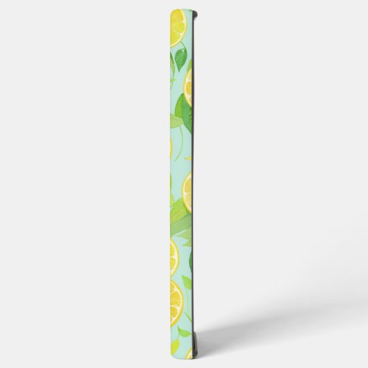 Fresh Lemon and Lime Botanical Pattern Phone Case Samsung Galaxyケース (左側面)
