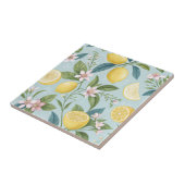Fresh Lemon Floral Botanical Pattern  タイル (側面)