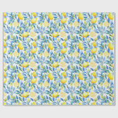 Fresh Lemon Gift Wrapping Paper | Mediterranean ラッピングペーパー (フラット)