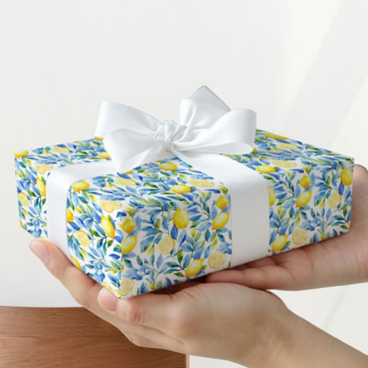 Fresh Lemon Gift Wrapping Paper | Mediterranean ラッピングペーパー