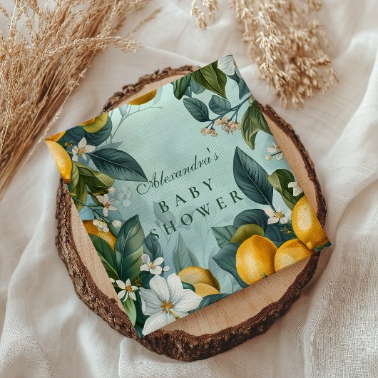 Fresh Lemon Grove Baby Shower スタンダードカクテルナプキン
