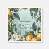 Fresh Lemon Grove Baby Shower スタンダードカクテルナプキン (正面)
