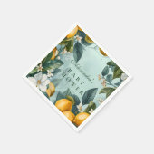 Fresh Lemon Grove Baby Shower スタンダードカクテルナプキン (角)