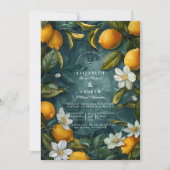 Fresh Lemon Grove Botanical Wedding 招待状 (正面)