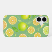 Fresh Lemon & Lime Citrus Phone Case iPhone 16ケース (裏面横)