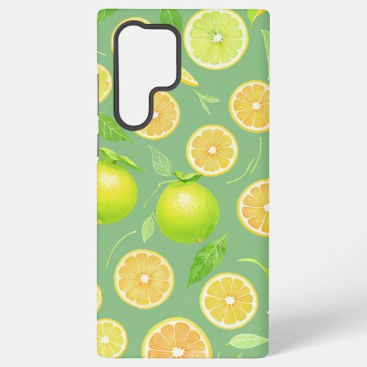 Fresh Lemon & Lime Citrus Phone Case Samsung Galaxyケース (裏面)