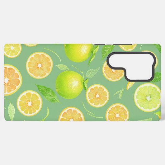Fresh Lemon & Lime Citrus Phone Case Samsung Galaxyケース (裏面横)