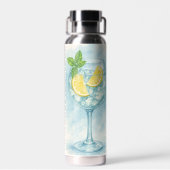 Fresh Lemon & Mint Gin & Tonic – Watercolor  ウォーターボトル (背面)