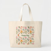 Fresh Lemon Pattern Tote Bag – Citrus Summer Desig ラージトートバッグ (正面)