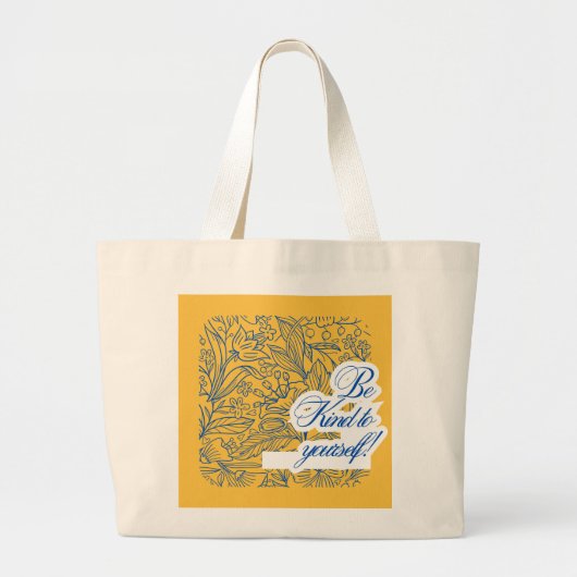 Fresh Lemon Pattern Tote Bag – Citrus Summer Desig ラージトートバッグ (正面)