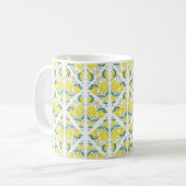 Fresh Lemon Watercolor Pattern コーヒーマグカップ (正面左)