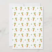 Fresh Little Sprout Carrots Garden Baby Shower 招待状 (裏面)