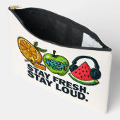 Fresh & Loud Pop‑Art Fruit  アクセサリーポーチ (見開き)