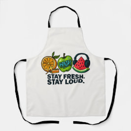 Fresh & Loud Pop‑Art Fruit  エプロン