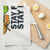 Fresh & Loud Pop‑Art Fruit  キッチンタオル (四つ折り)