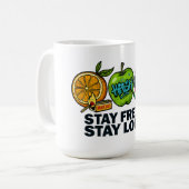 Fresh & Loud Pop‑Art Fruit Classic Mug コーヒーマグカップ (正面左)