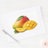 Fresh Mango Whole and Sliced Sticker 長方形シール (封筒)
