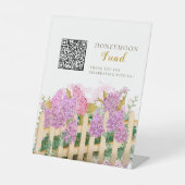 Fresh market honeymoon fund sign, qr code bridal  台座サイン (正面)