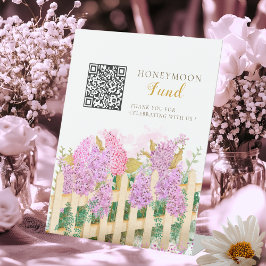 Fresh market honeymoon fund sign, qr code bridal  台座サイン