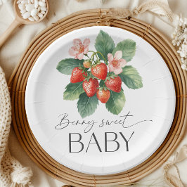 Fresh Market Strawberry Berry Sweet Baby Shower ペーパープレート