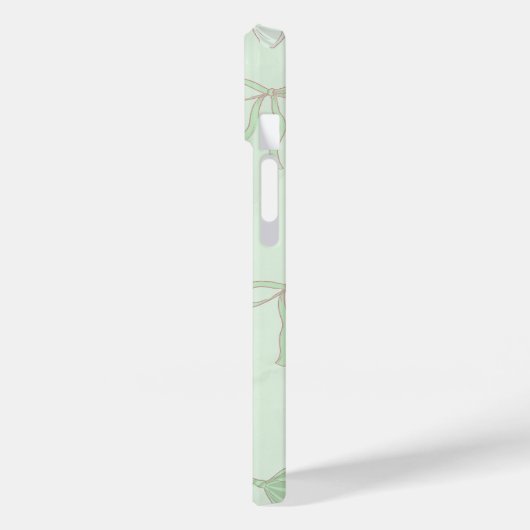 Fresh Mint Bow Pattern Case-Mate iPhoneケース (裏面 / 左)