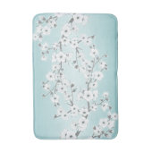 Fresh Mint Green Botanical Lumbar Pillow バスマット (正面縦)