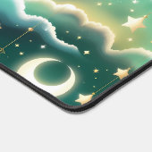 Fresh Mint Green Celestial Moon for Calm Workspace デスクマット (コーナー)
