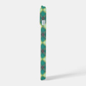 Fresh Mint Green & Turquoise Plaid Phone Case iPhone 15ケース (左側面)