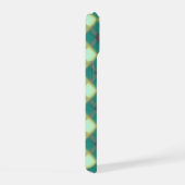 Fresh Mint Green & Turquoise Plaid Phone Case iPhone 15ケース (右側面)
