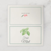 Fresh Mint Mimosa Bar Table Cards プレイスカード (外部開封)