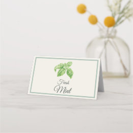 Fresh Mint Mimosa Bar Table Cards プレイスカード