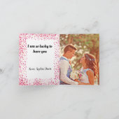 fresh modern personalized design red hearts シーズンカード (内部)