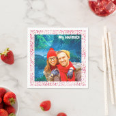 fresh modern personalized design red hearts スタンダードカクテルナプキン (インサイチュ)