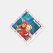 fresh modern personalized design red hearts スタンダードカクテルナプキン (角)