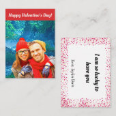 fresh modern personalized design red hearts ノートカード (正面/裏面)