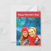 fresh modern personalized design red hearts ノートカード (正面)