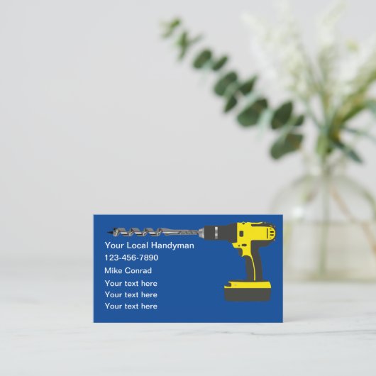Fresh New Handyman Business Card Template 名刺 (スタンド正面)