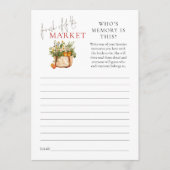 Fresh of Market Who's Memoryブライダルシャワーゲーム 招待状 (正面)