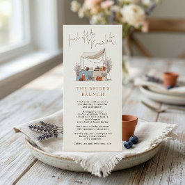 Fresh off Market Bridal Shower Menu card 招待状